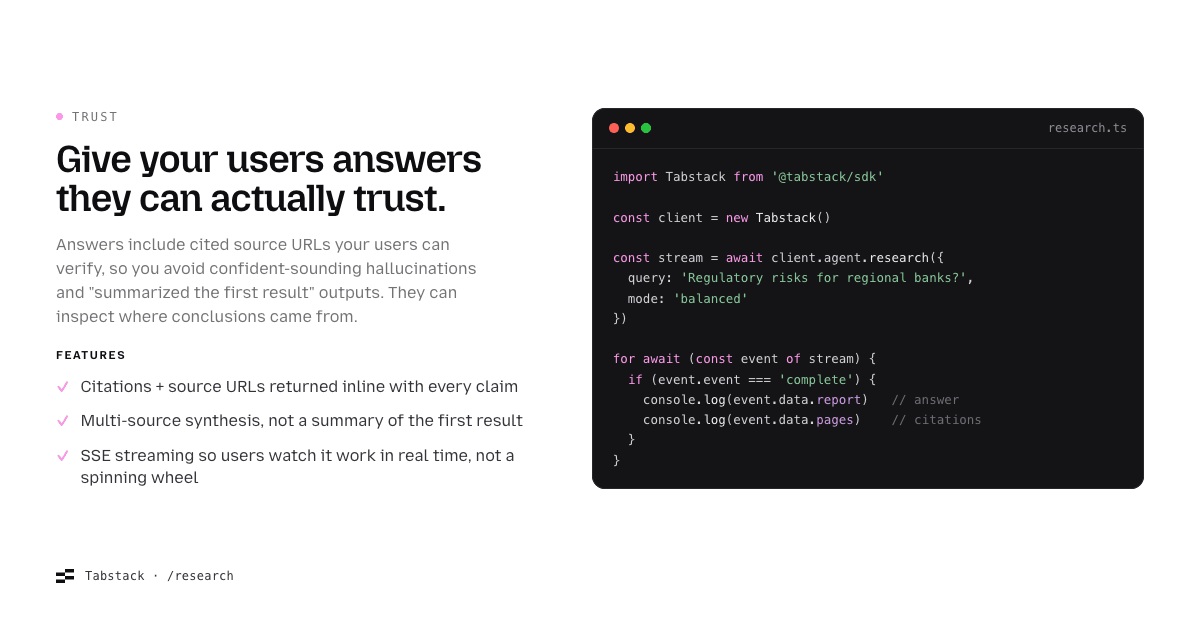 Tabstack Web Research gallery image