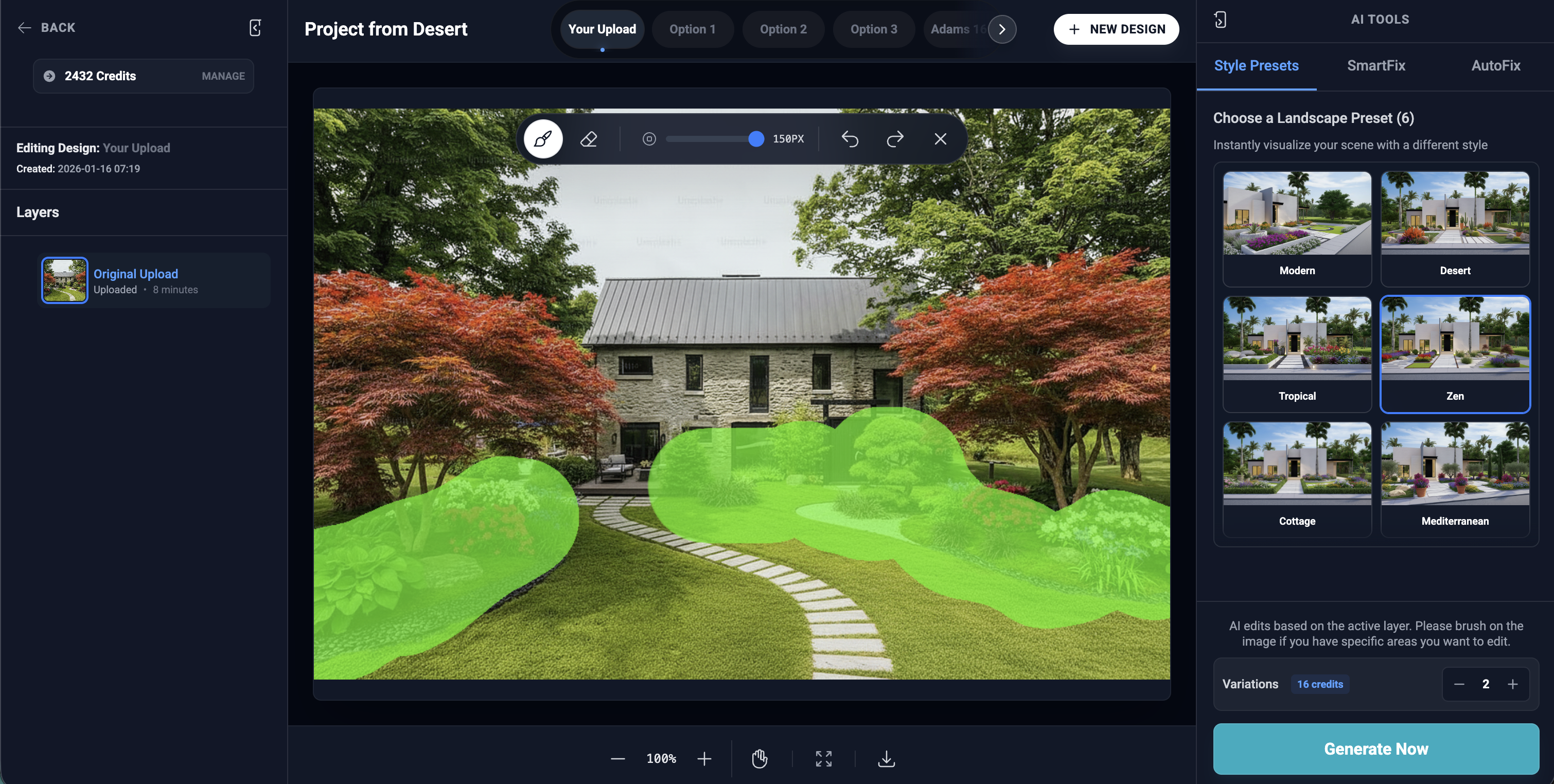 Hadaa Ai Landscaper - Screenshot 2 showing product features and functionality