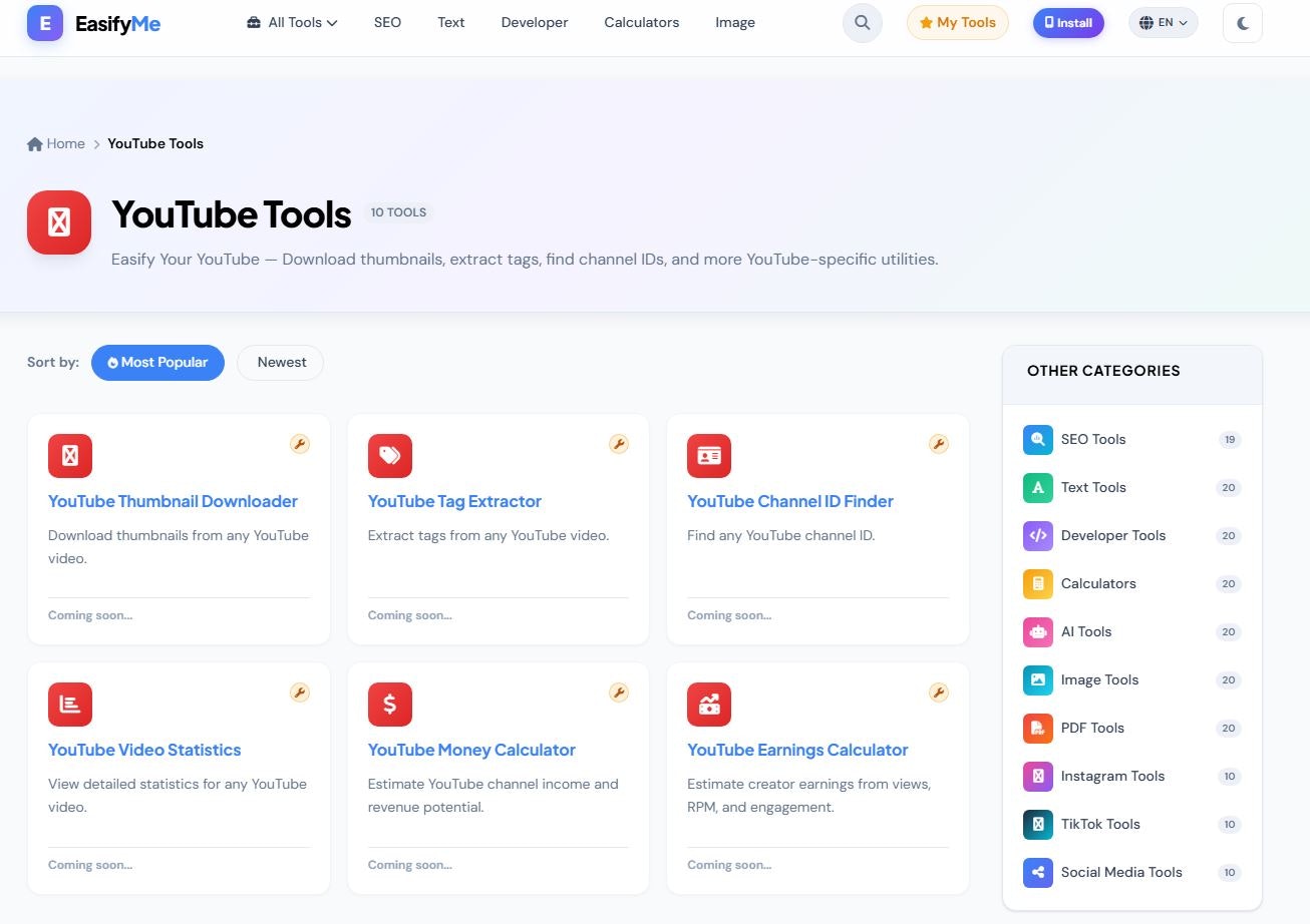 EasifyMe – Free All-in-One Online Tools gallery image