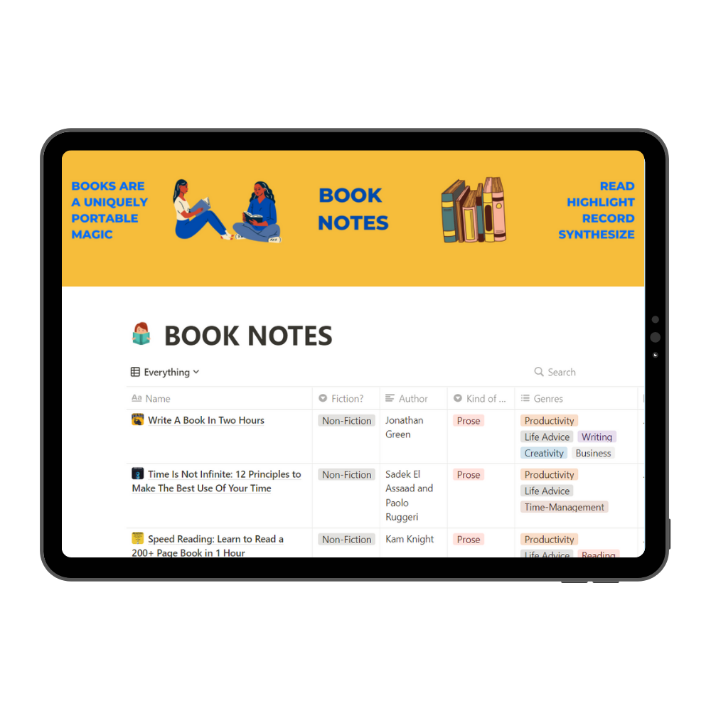 Book Notes | Notion Template