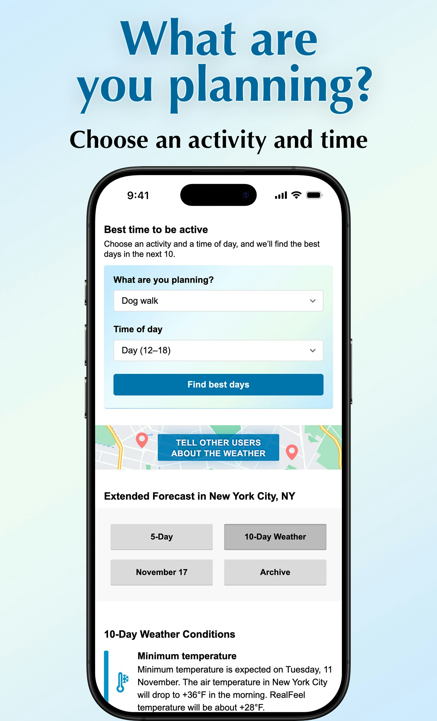 World Weather's Activity Planner - Screenshot 2 preview