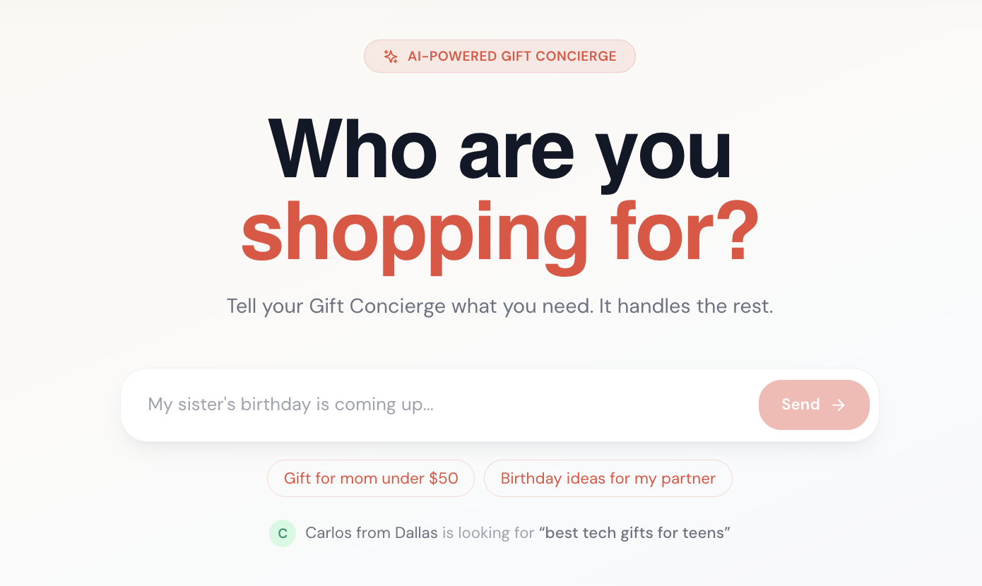 The Giftist - AI Concierge gallery image