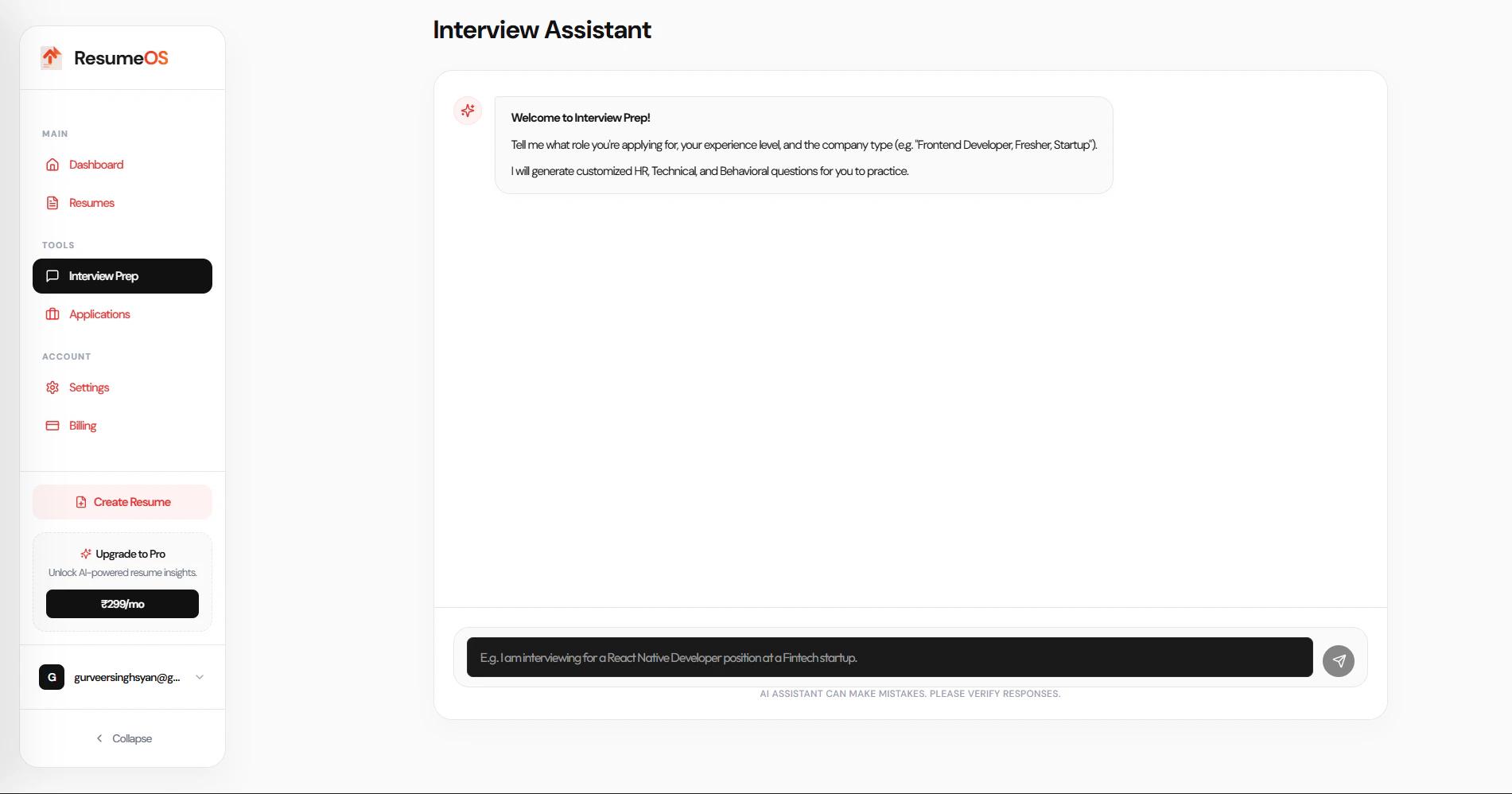 ResumeOS screenshot 4