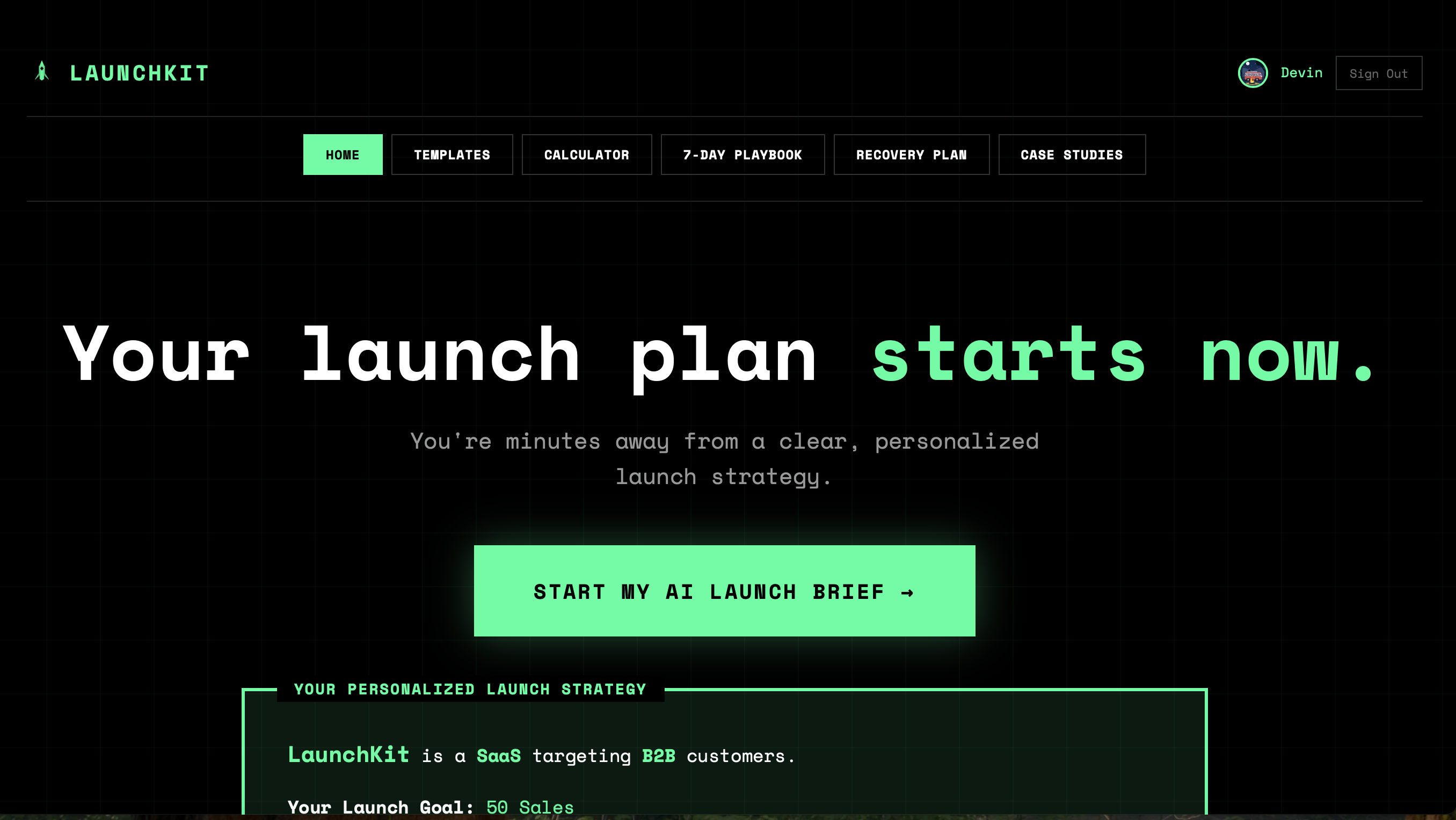 LaunchKit - Main product screenshot demonstrating key features and user interface
