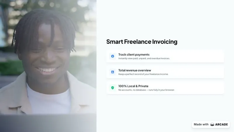 InvoiceBlade — Freelancer Invoice screenshot 1 (video preview)