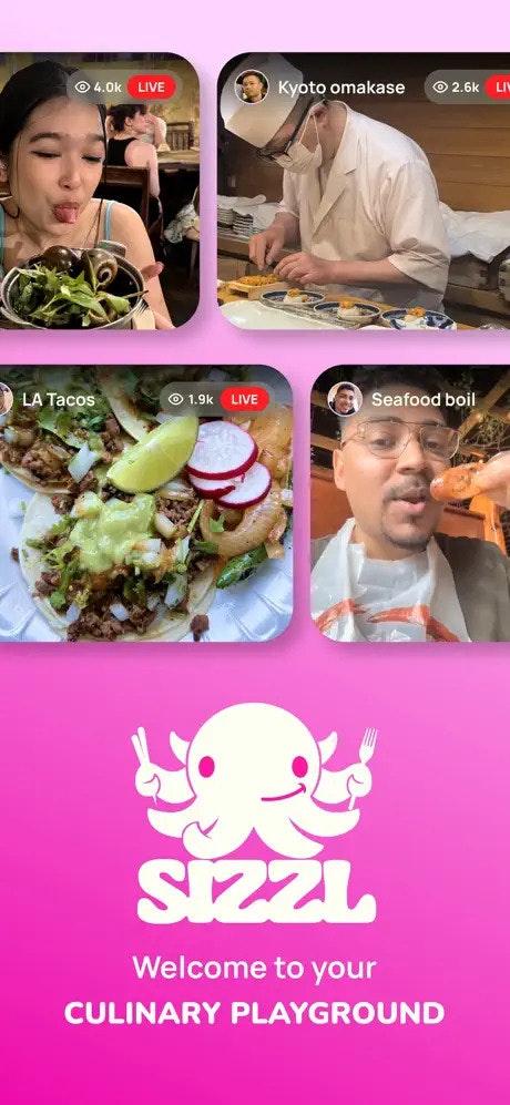 Sizzl - Sizzl: Epic Live Cooking - поток, Engage, & Suar Flavors! медиа 2