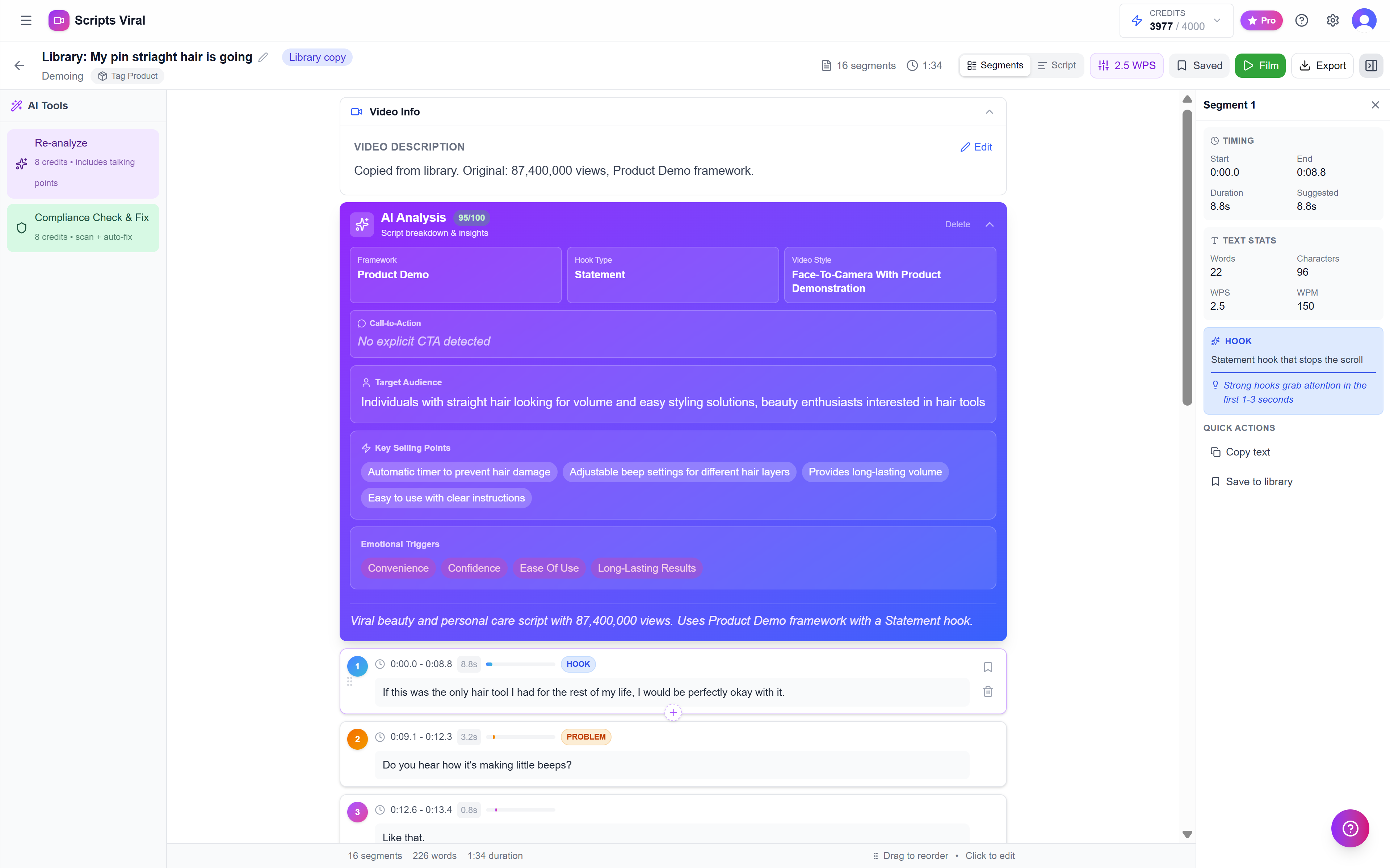 Scripts Viral - Screenshot 4 showing product features and functionality