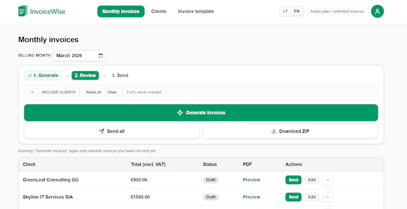 InvoiceWise screenshot 2