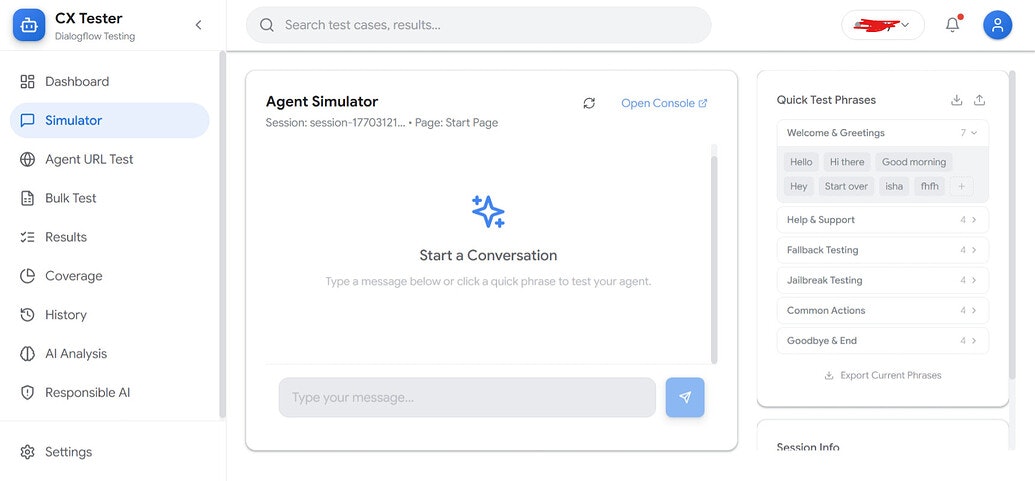 Conversational Agents Testing Tool gallery image