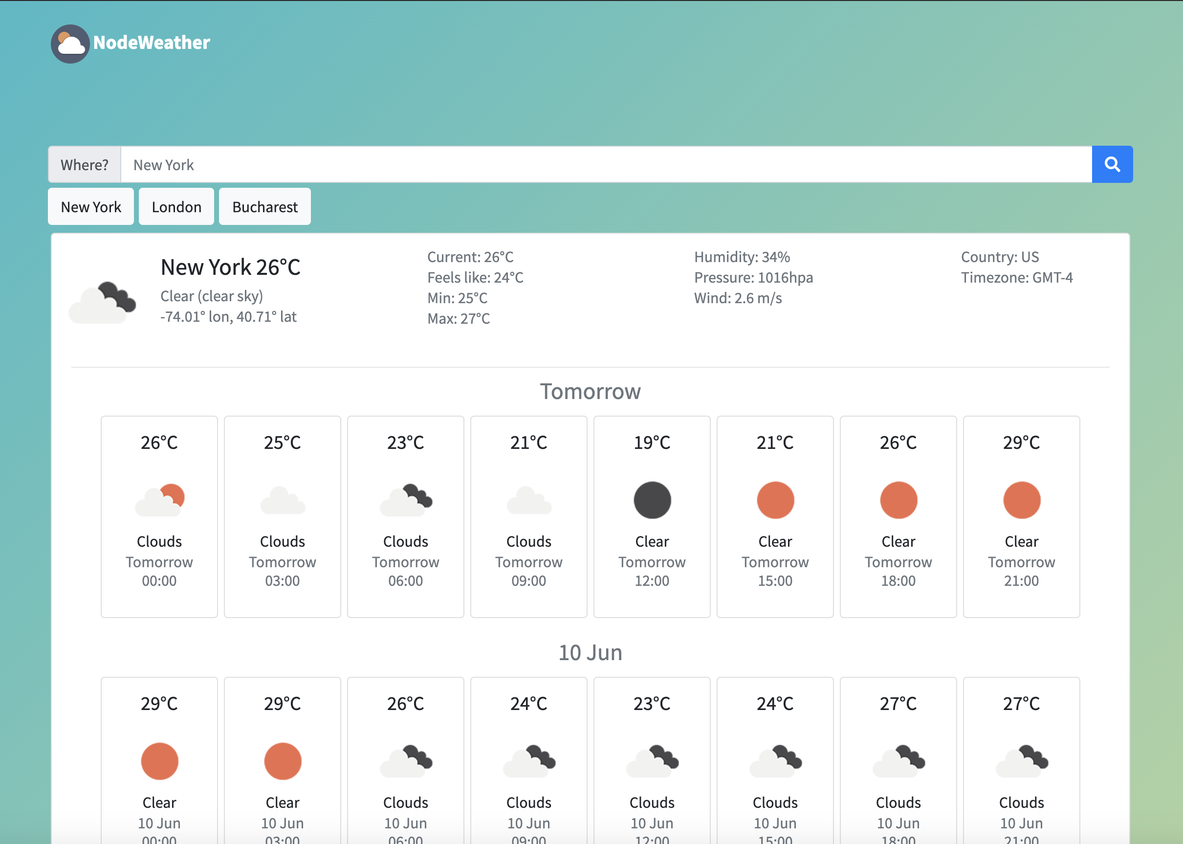 NodeWeather gallery image