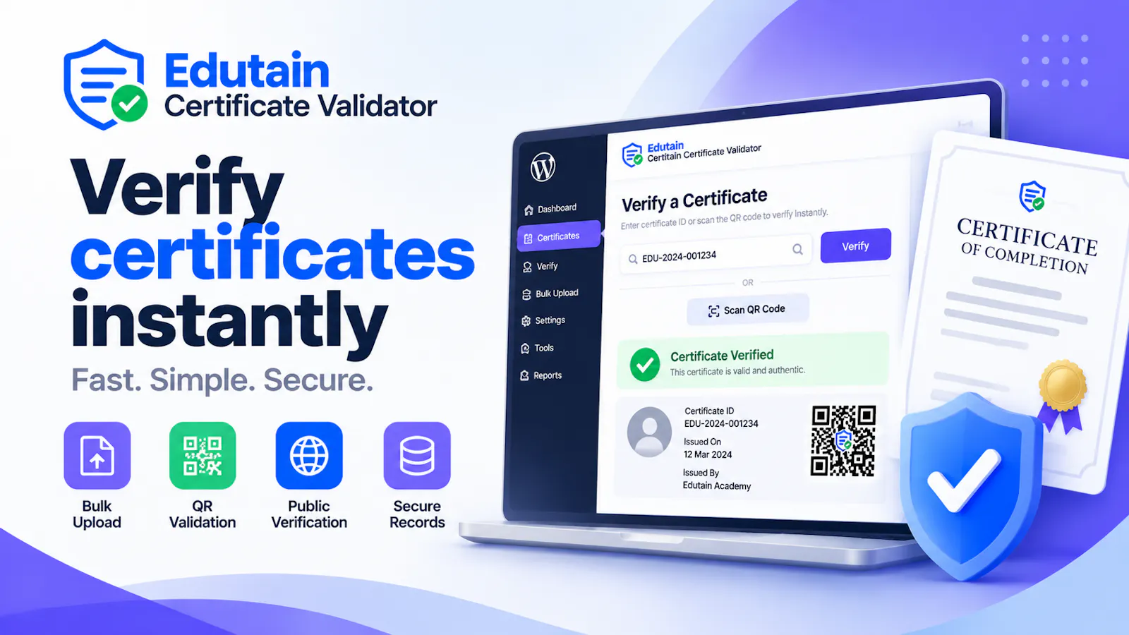 Edutain Certificate Validator screenshot 2