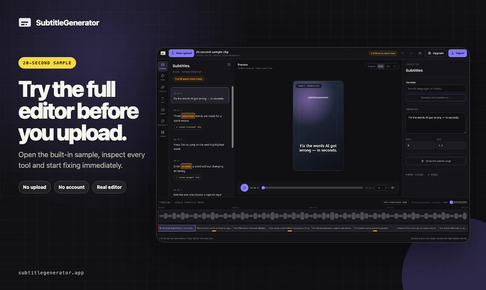 SubtitleGenerator screenshot 3