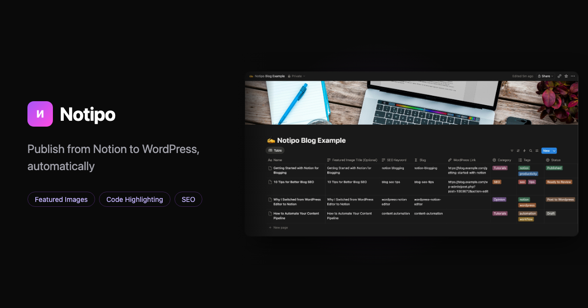 Notipo - Screenshot 2 showing product features and functionality