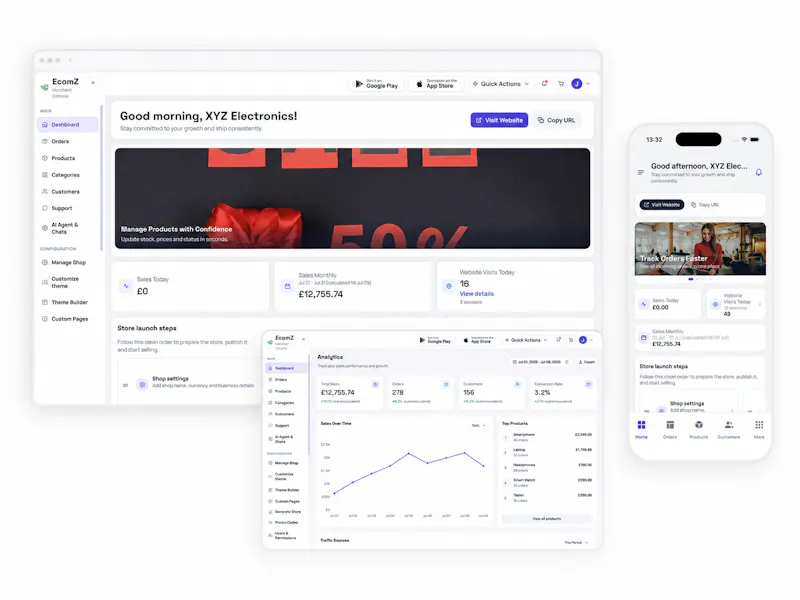Ecomz AI Multi-Tenant SAAS Store Builder screenshot 18