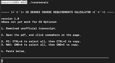 uWaterloo CS Degree Course Calculator gallery image