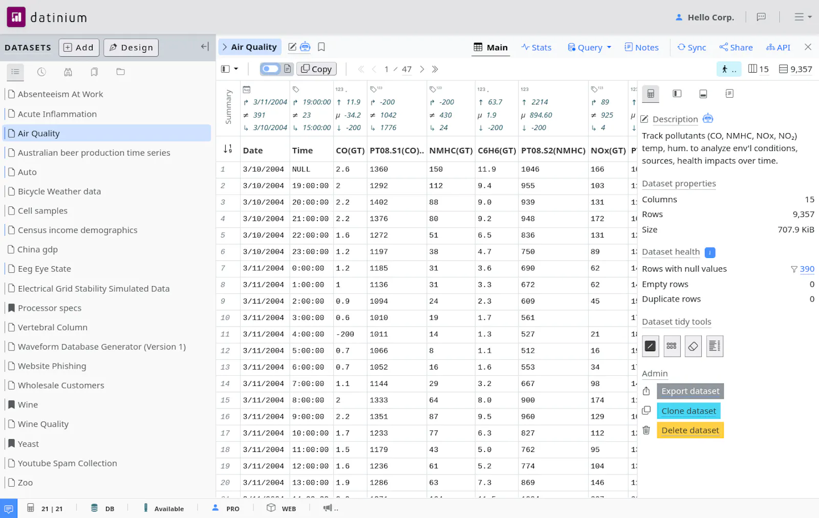 Datinium launch screenshot 2