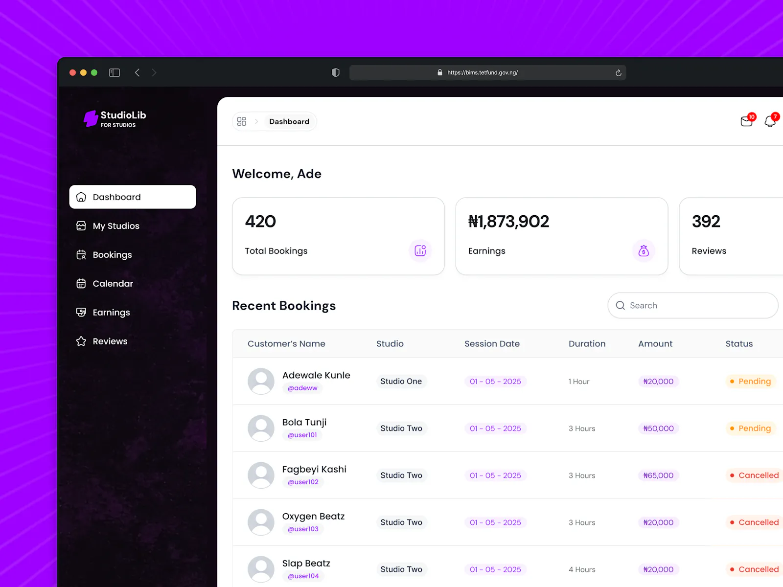 Studio Lib screenshot 2