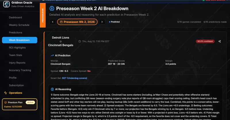 Gridiron Oracle 2026 Season screenshot 6