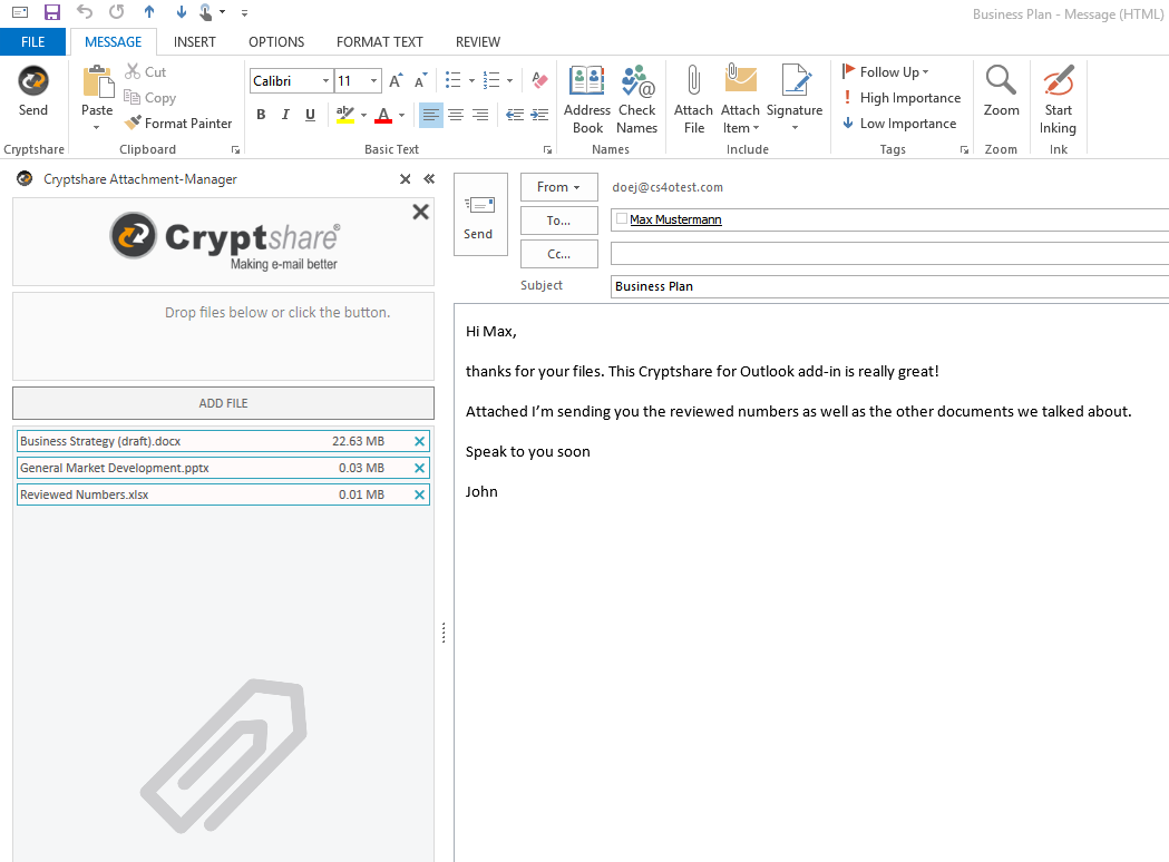 Cryptshare for Outlook gallery image