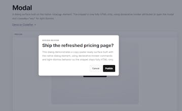 VUI Zero-dependency UI components gallery image