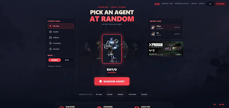 RandomPick.GG screenshot 2