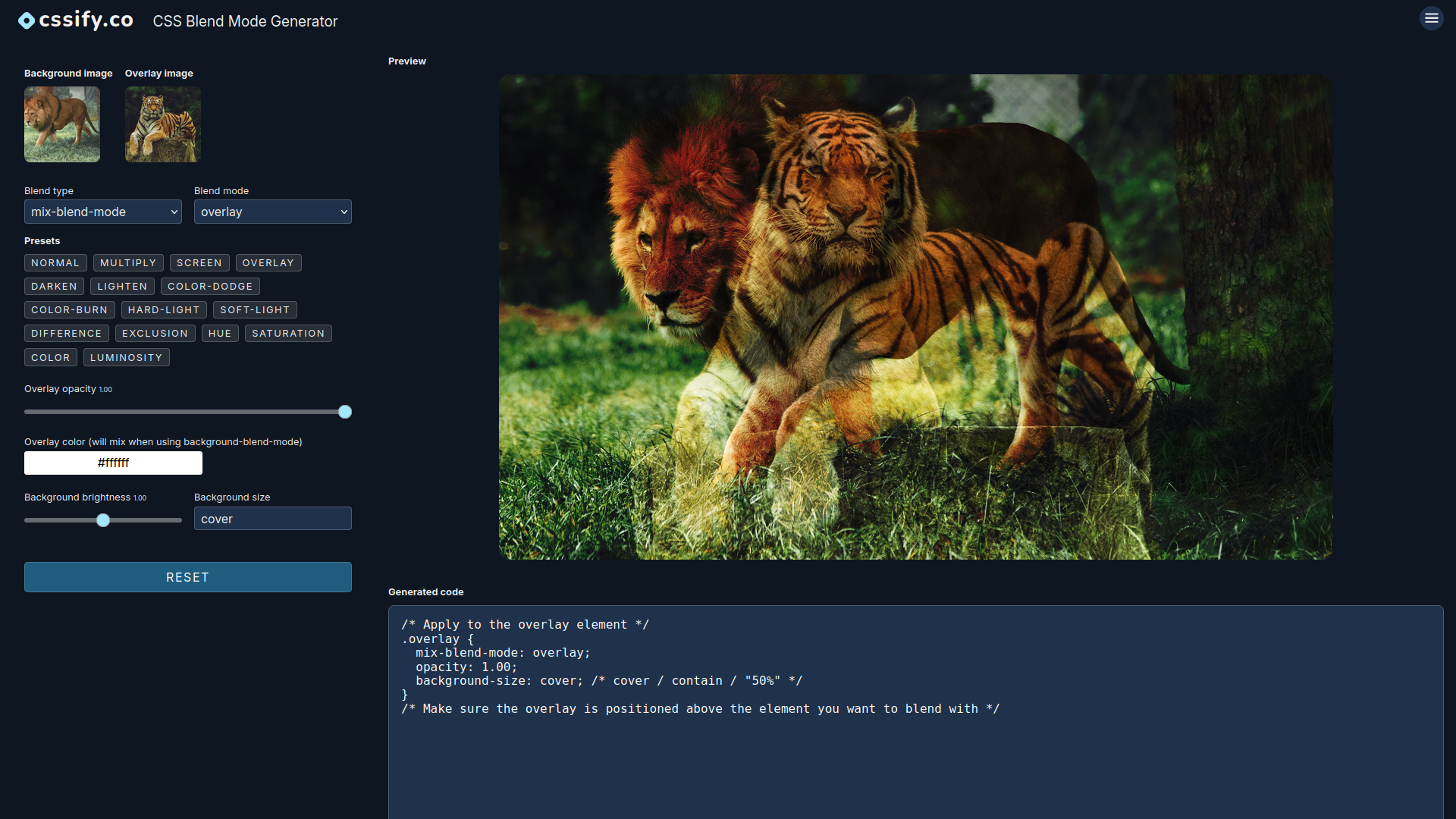 Free CSS Tools | CSSify.co gallery image