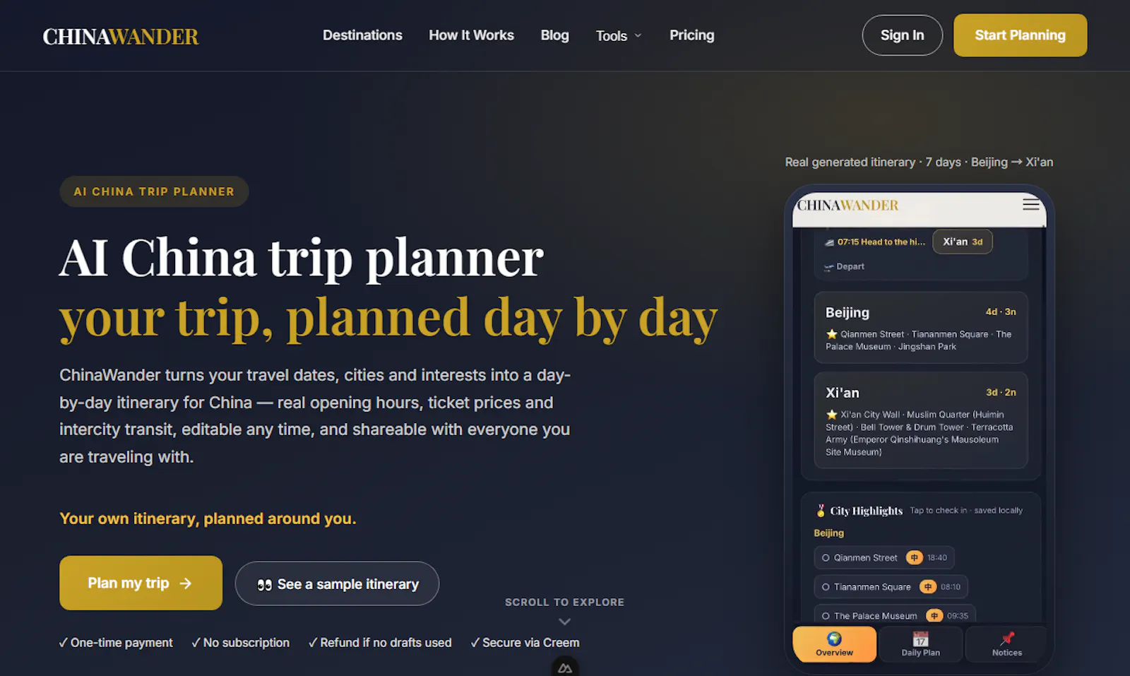 ChinaWander: AI Trip Planner for China   screenshot 1