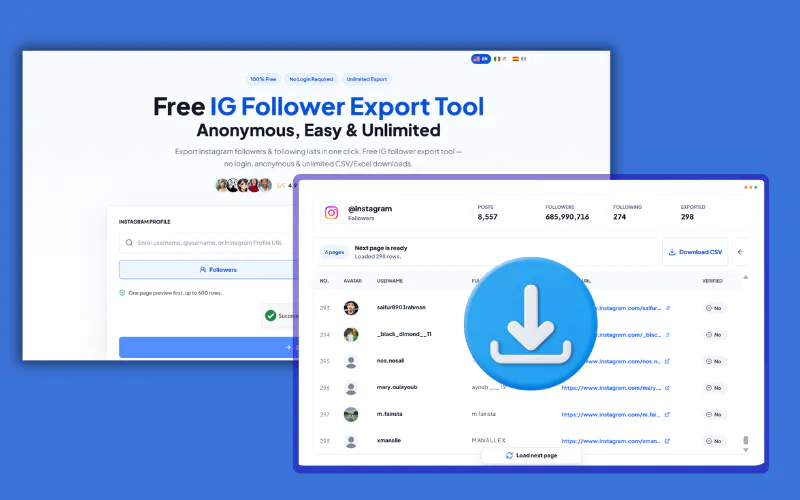 IG Follower Export Tool gallery image
