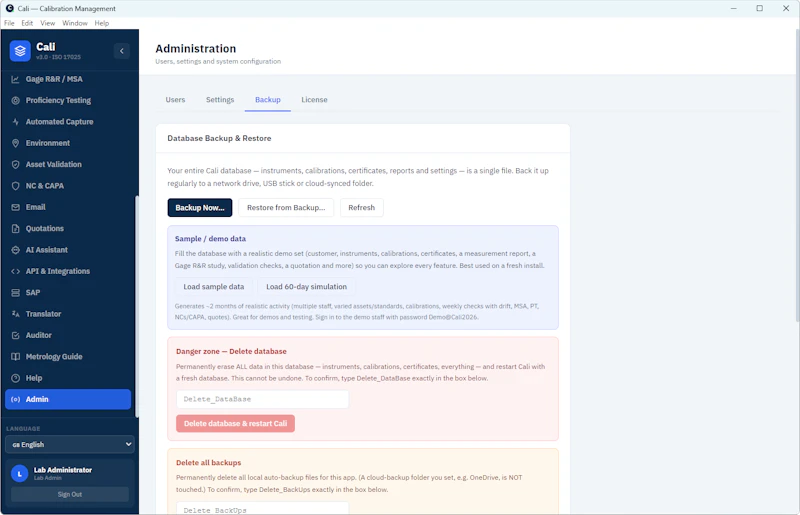 Cali V3 – Precision Calibration Software screenshot 16