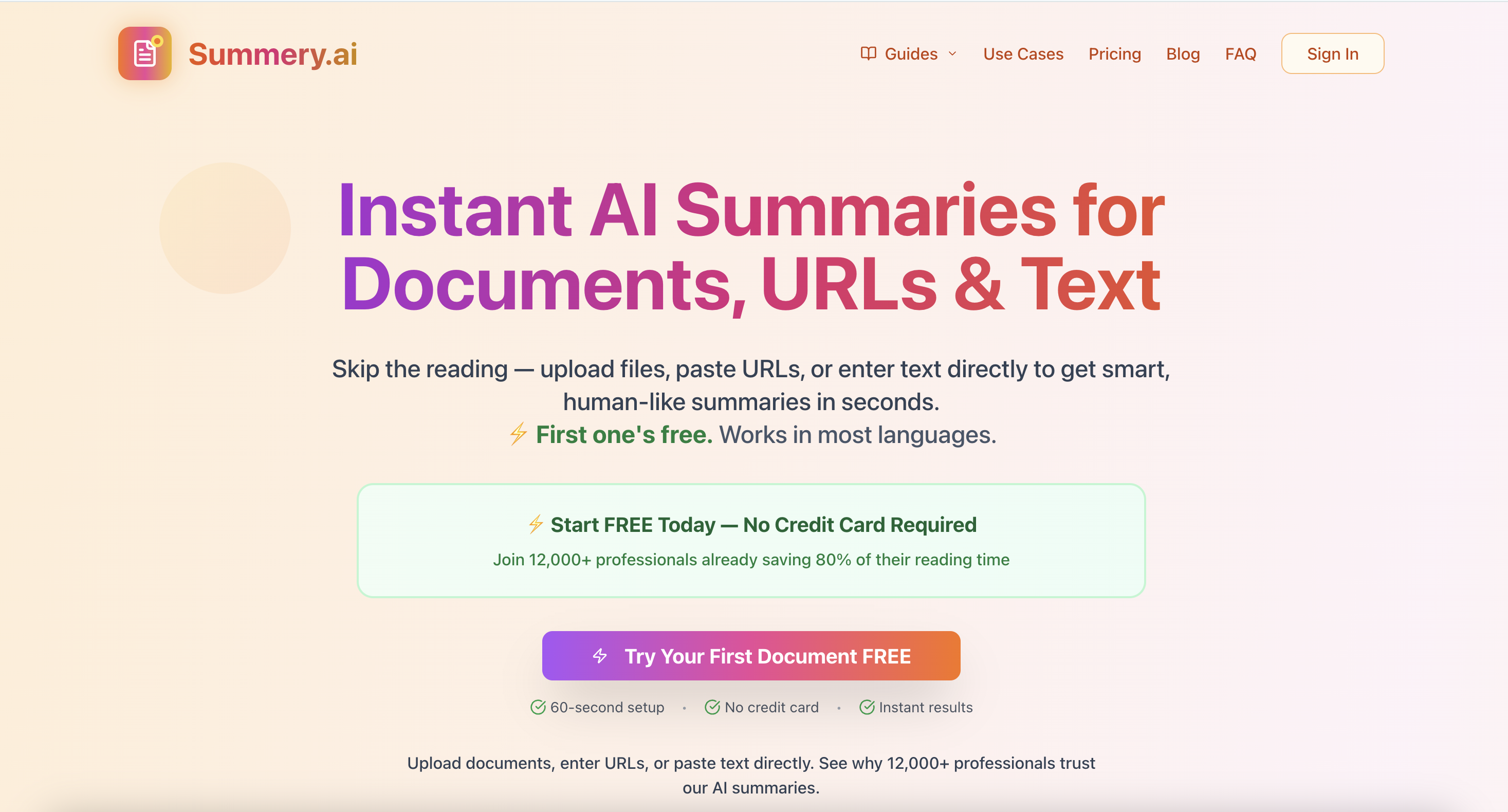 Summery.ai - Превратить плотные документы в четкие, краткие резюме медиа 1