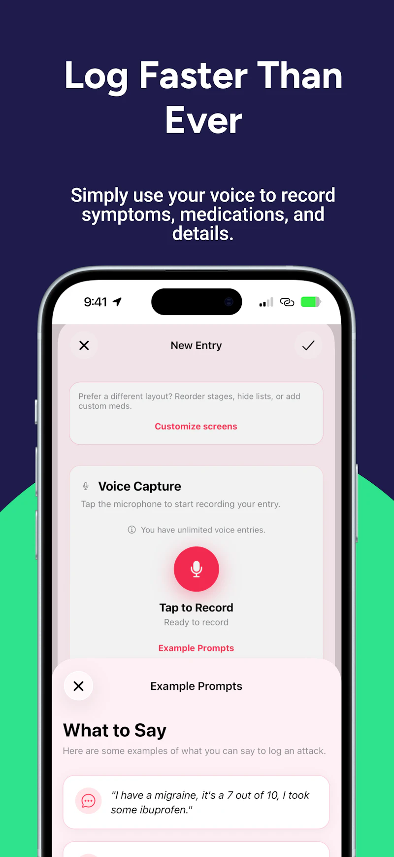 Migraine Trail: Track & AI Voice Log screenshot 2