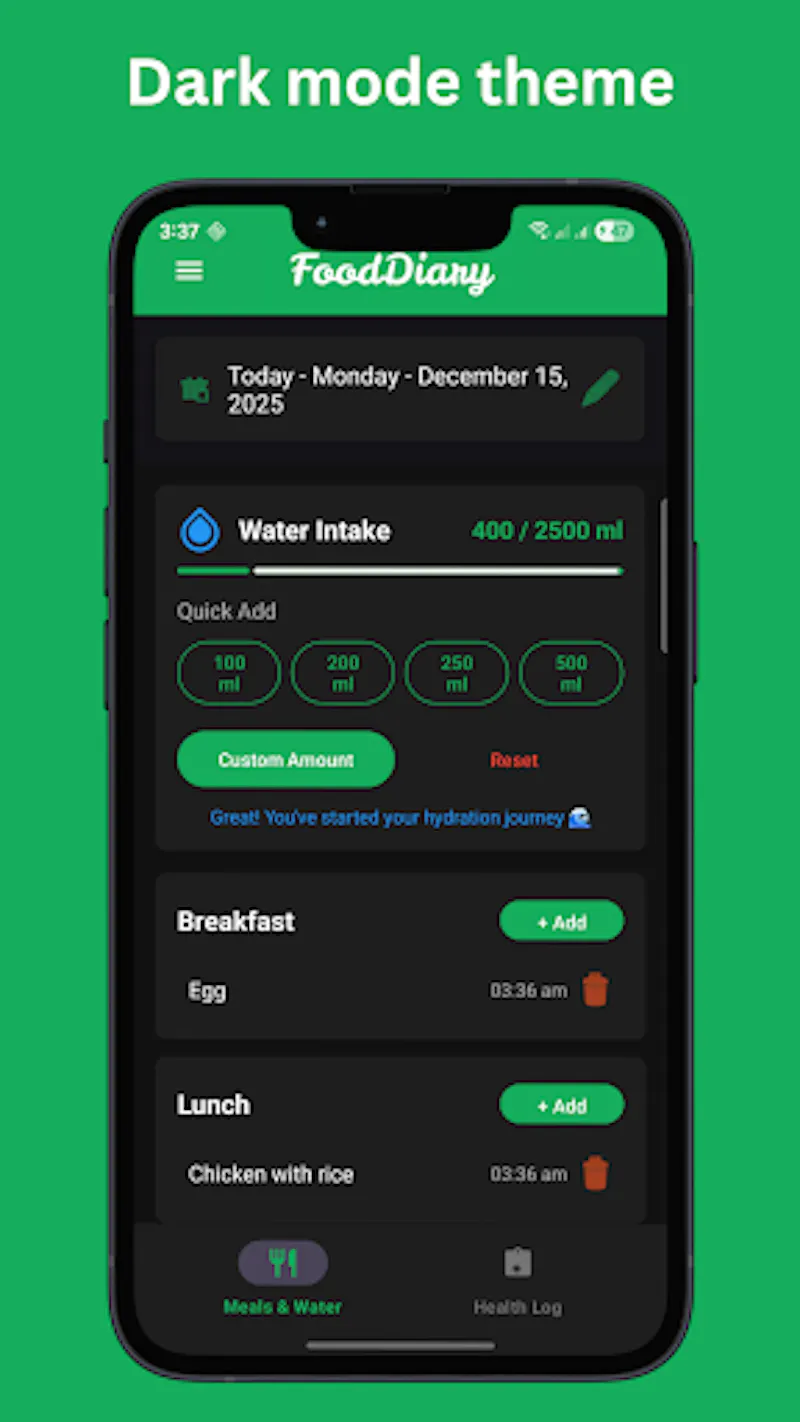 Food Diary - Health Tracker screenshot 4
