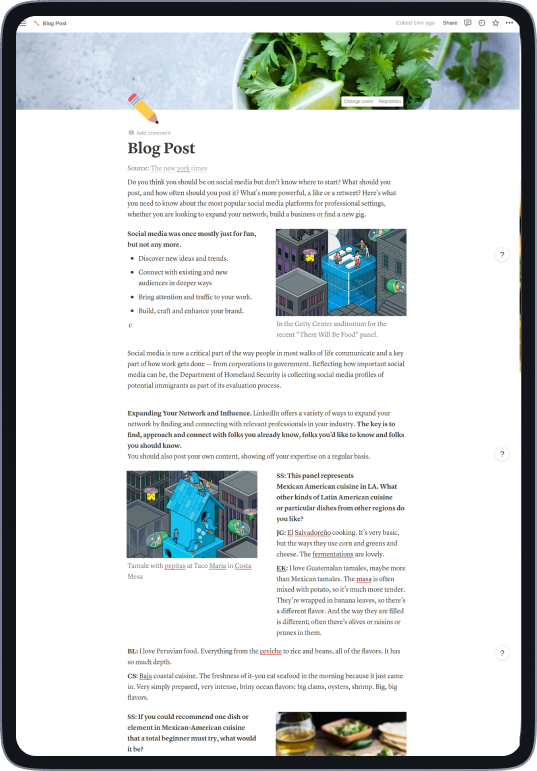 Blog template