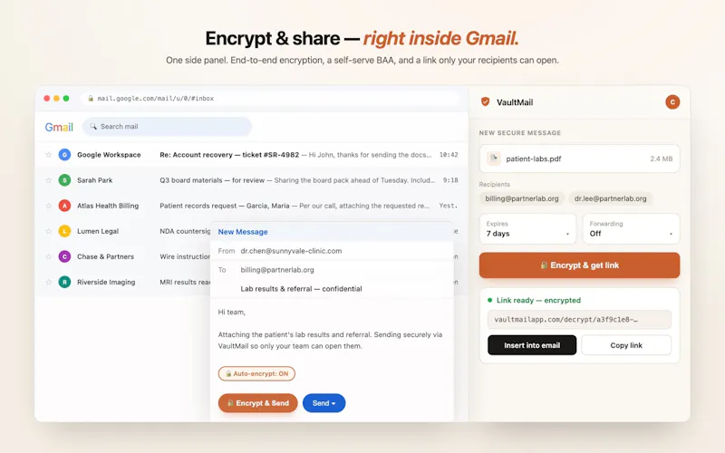 VaultMail screenshot 1