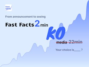 Tableau de comparaison montrant les FastFacts avec un retard de 2 minutes et les autres médias avec un retard de 22 minutes - Découvrez la vitesse supérieure de notre couverture des annonces.