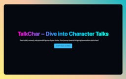 TalkChar. - Dive into Character Talks media 1