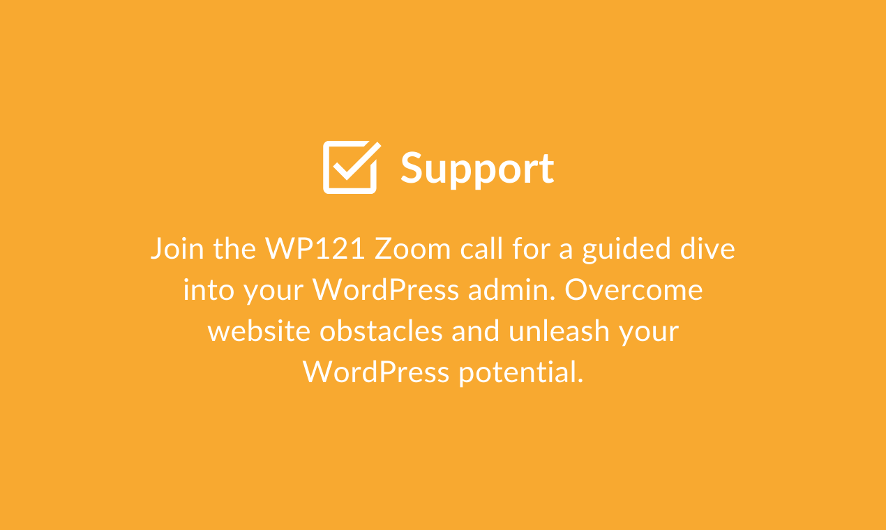 Mídia 2 de Treinamento personalizado de 121 WordPress - Master WordPress com treinamento personalizado, não mais estresse!