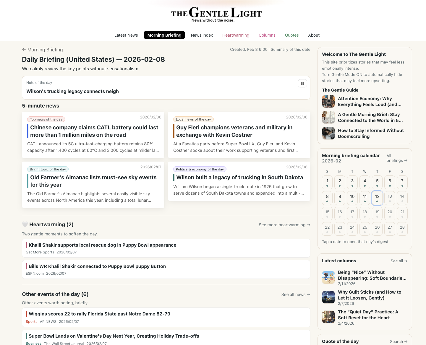 The Gentle Light logo