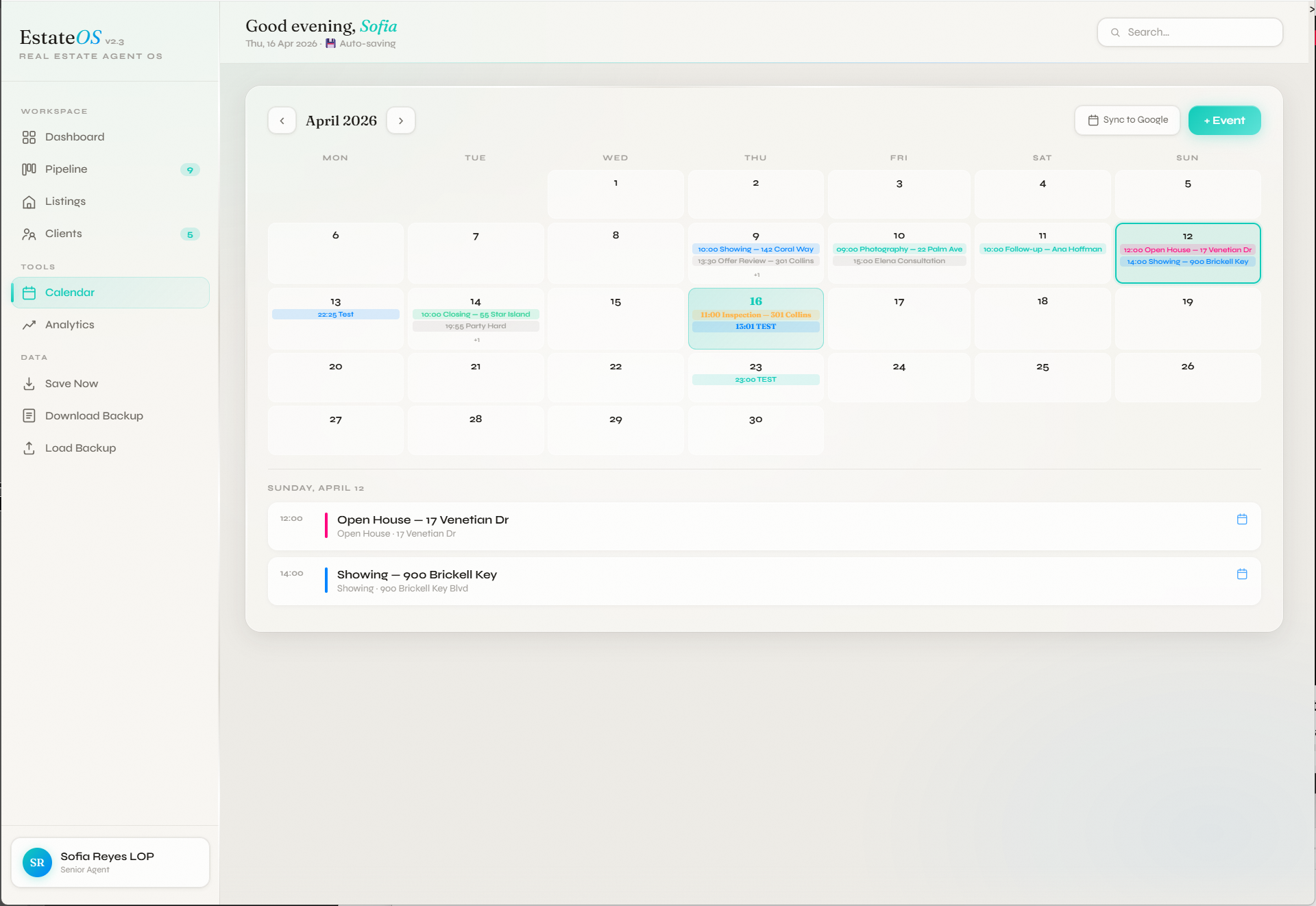 EstateOS - Real Estate Agent Dashboard gallery image