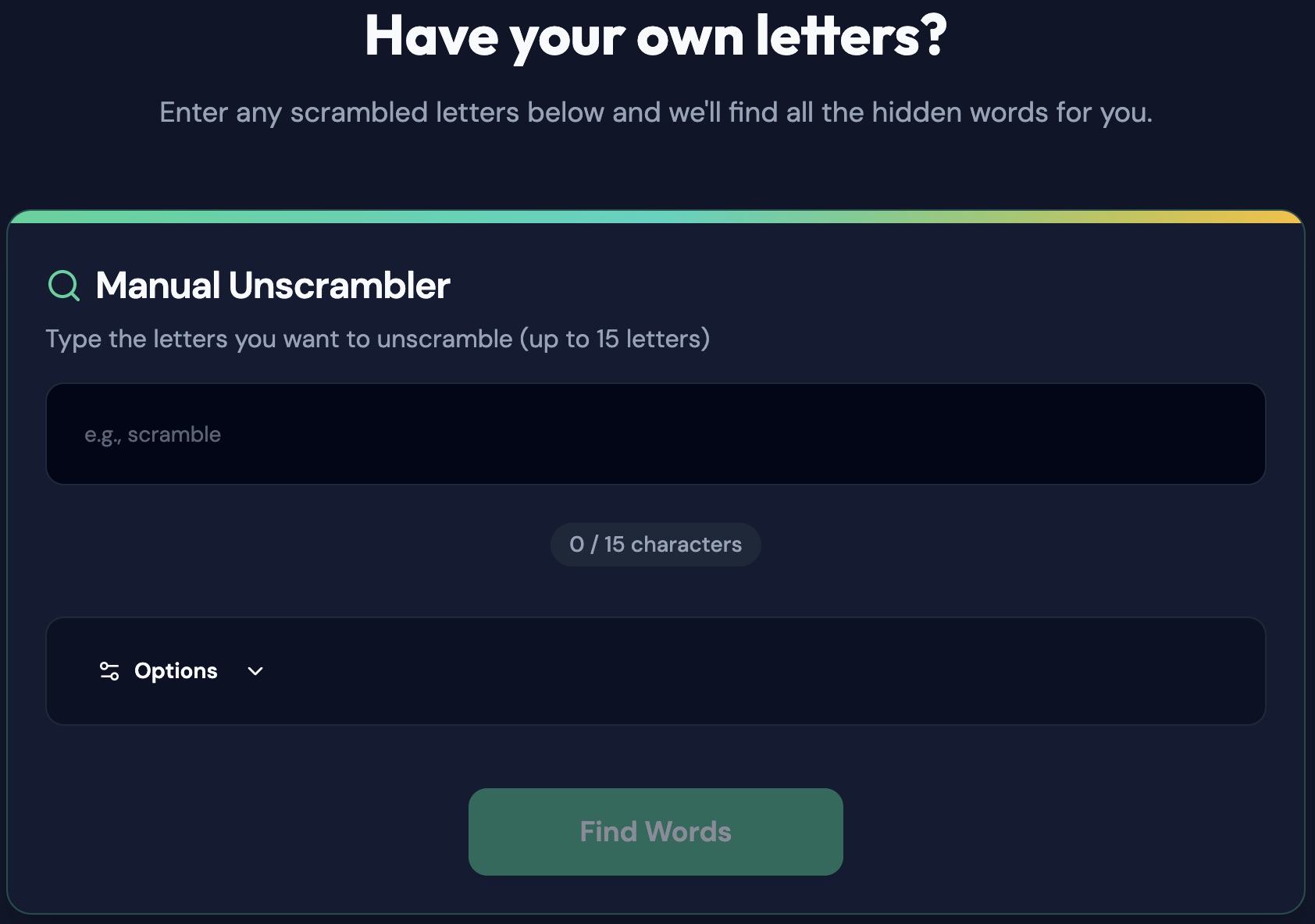 Safe Word Unscrambler gallery image