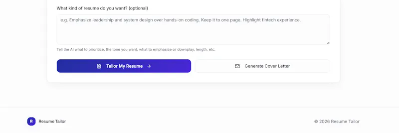 Resume Tailor — Let AI tailor resume. screenshot 2