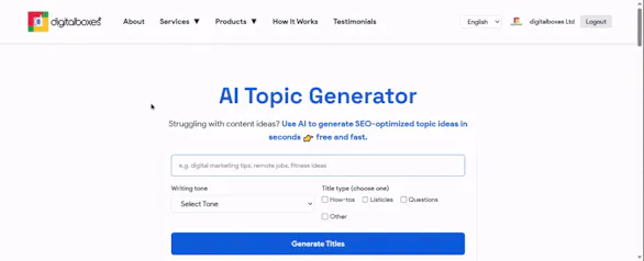 AI Topic Generator gallery image