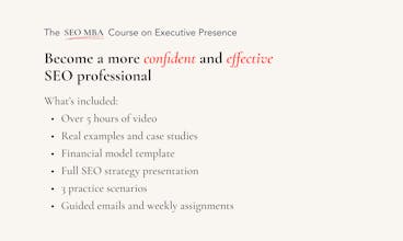 The SEO MBA Course on Executive Presence gallery image