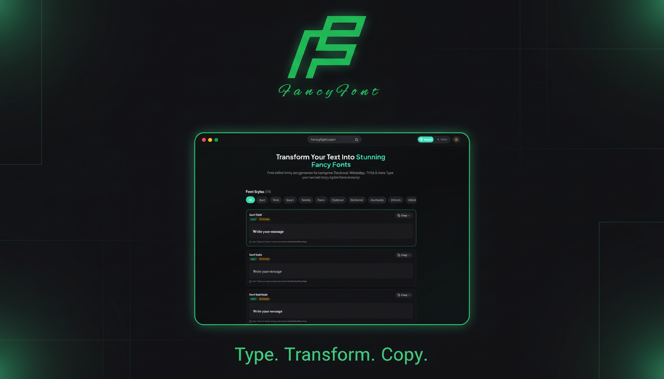 Fancy Font - Main product screenshot demonstrating key features and user interface
