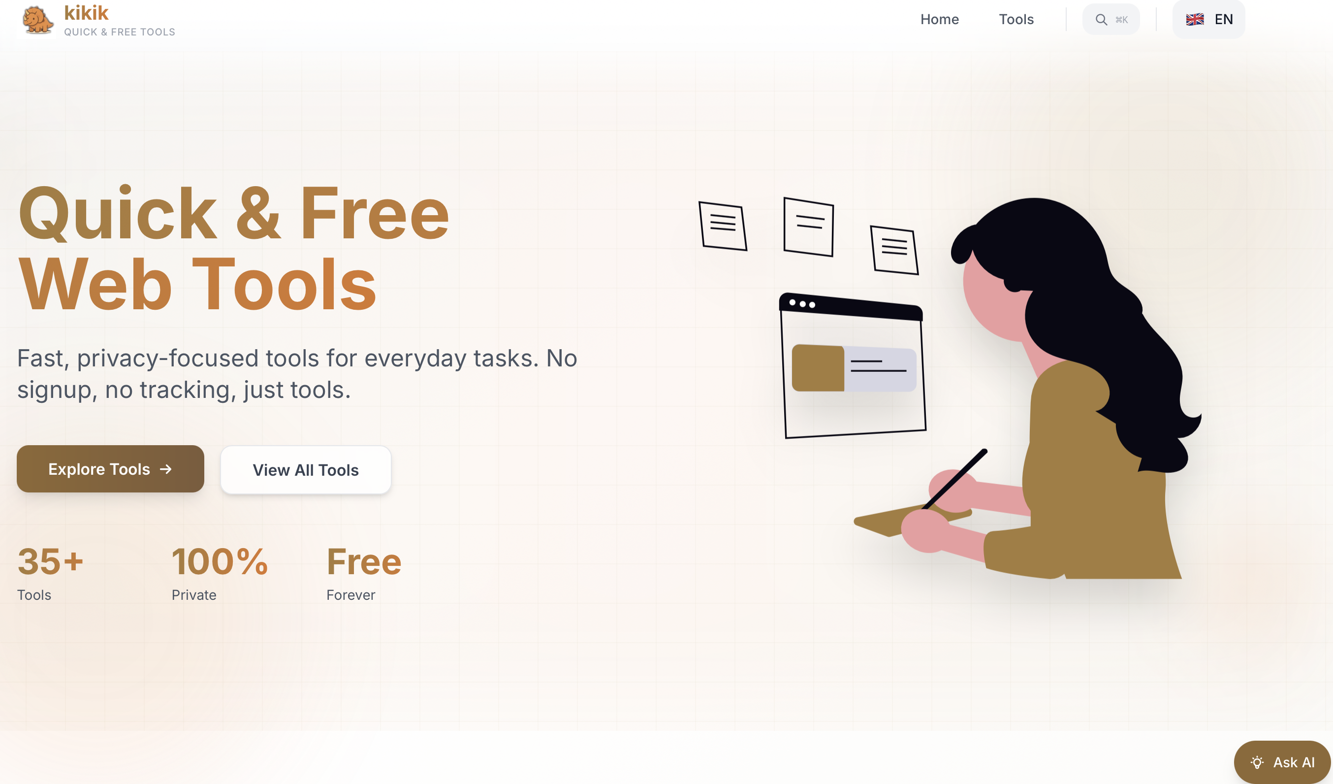 Kikik.fr - Main product screenshot demonstrating key features and user interface