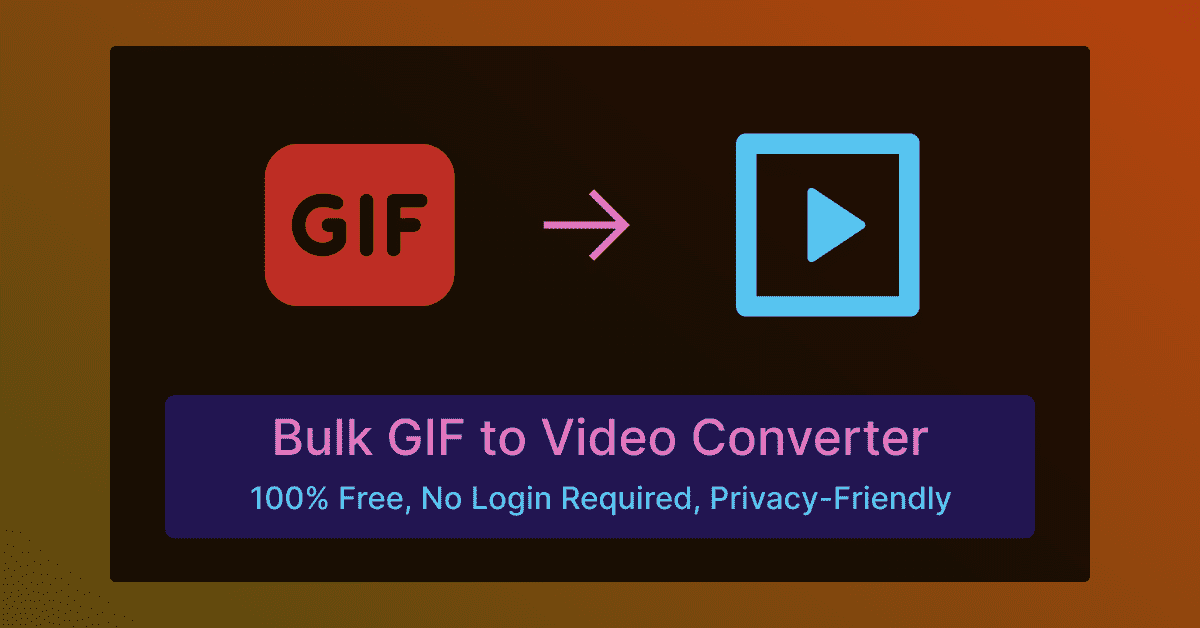 Bulk Gif to Video Converter - Main product screenshot demonstrating key features and user interface