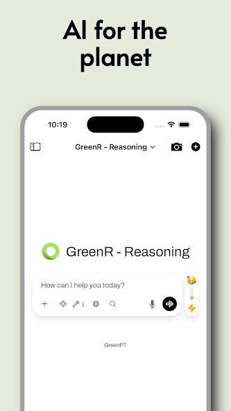 GreenPT for Android - Main product screenshot demonstrating key features and user interface
