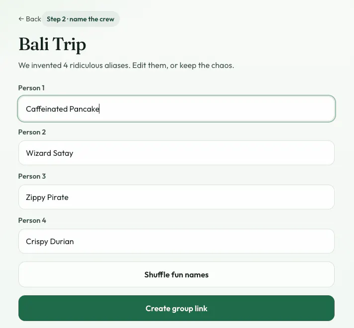SplitMate — split expenses with a link gallery image