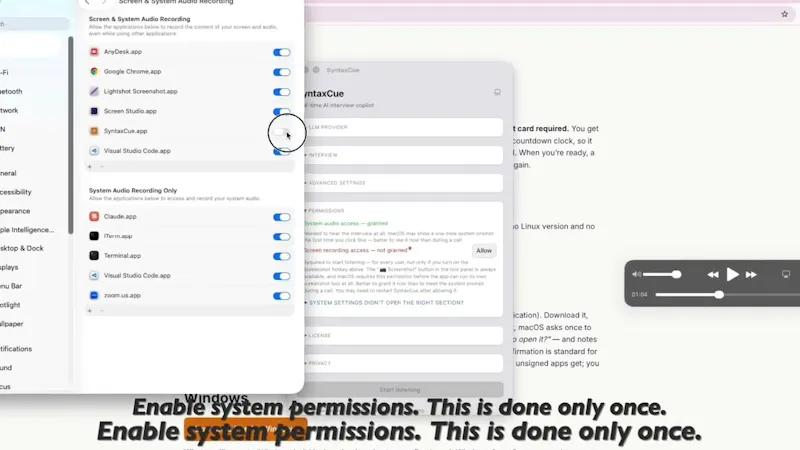 SyntaxCue screenshot 1 (video preview)