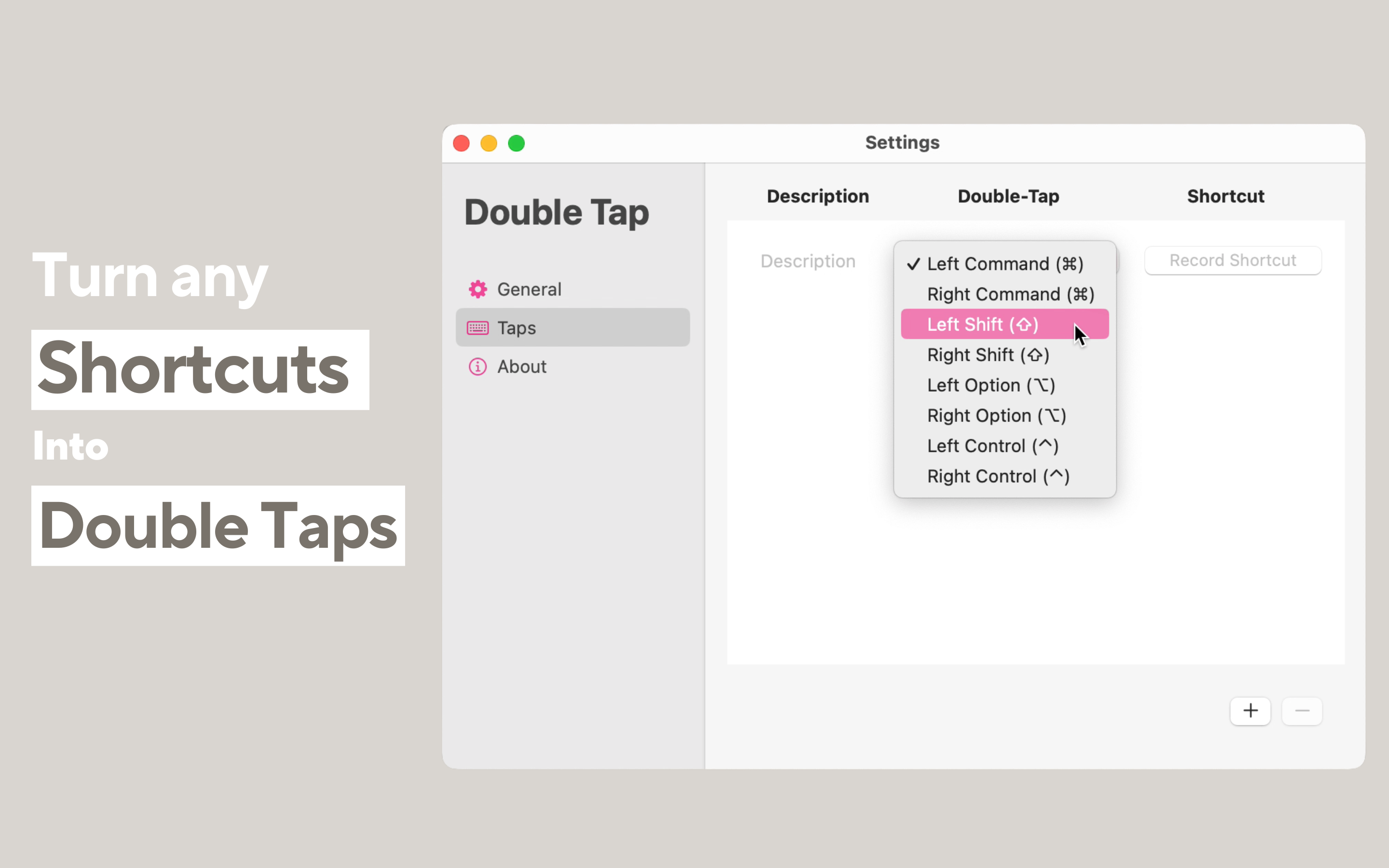 Double Tap - Screenshot 3 showing product features and functionality